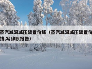 蒸汽减温减压装置价钱（蒸汽减温减压装置价钱,写辞职报告）