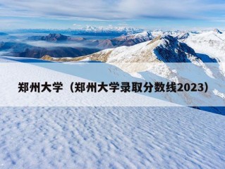 郑州大学（郑州大学录取分数线2023）