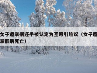 女子遭掌掴还手被认定为互殴引热议（女子遭掌掴后死亡）