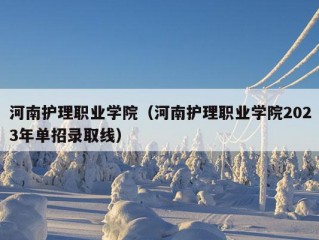 河南护理职业学院（河南护理职业学院2023年单招录取线）