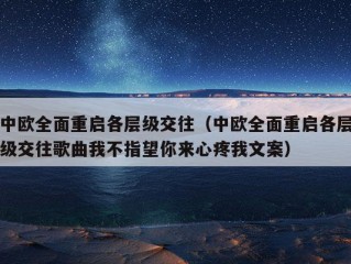 中欧全面重启各层级交往（中欧全面重启各层级交往歌曲我不指望你来心疼我文案）