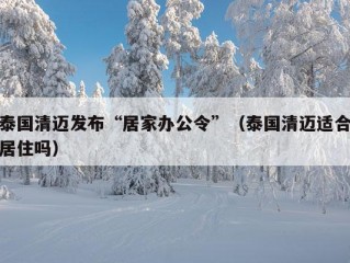 泰国清迈发布“居家办公令”（泰国清迈适合居住吗）