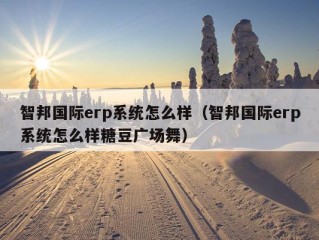 智邦国际erp系统怎么样（智邦国际erp系统怎么样糖豆广场舞）