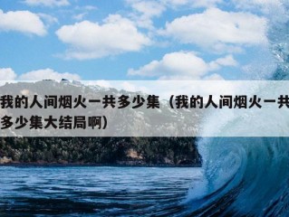 我的人间烟火一共多少集（我的人间烟火一共多少集大结局啊）