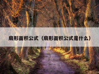 扇形面积公式（扇形面积公式是什么）