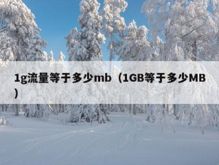 1g流量等于多少mb（1GB等于多少MB）