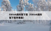 tiktok国际版下载（tiktok国际版下载苹果版）