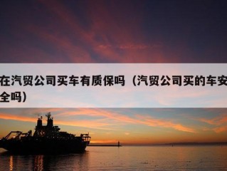 在汽贸公司买车有质保吗（汽贸公司买的车安全吗）