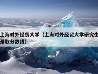 上海对外经贸大学（上海对外经贸大学研究生录取分数线）