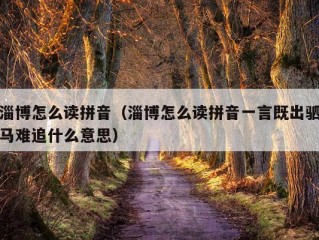 淄博怎么读拼音（淄博怎么读拼音一言既出驷马难追什么意思）