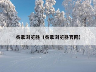 谷歌浏览器（谷歌浏览器官网）