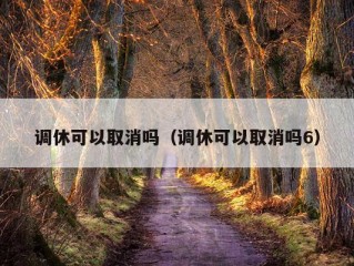 调休可以取消吗（调休可以取消吗6）