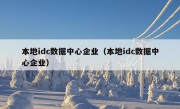 本地idc数据中心企业（本地idc数据中心企业）