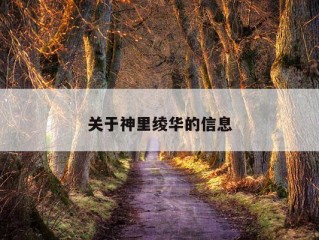 关于神里绫华的信息