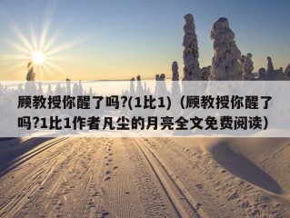 顾教授你醒了吗?(1比1)（顾教授你醒了吗?1比1作者凡尘的月亮全文免费阅读）