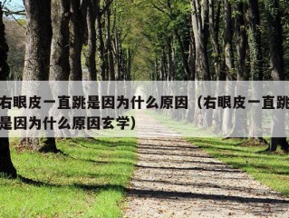 右眼皮一直跳是因为什么原因（右眼皮一直跳是因为什么原因玄学）