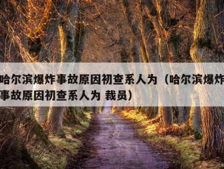 哈尔滨爆炸事故原因初查系人为（哈尔滨爆炸事故原因初查系人为 裁员）