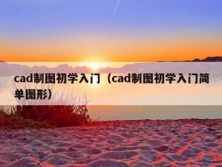 cad制图初学入门（cad制图初学入门简单图形）